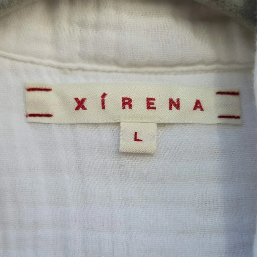 XIRENA Scout Crinkle Gauze White Button Down Shirt - Picture 7 of 8